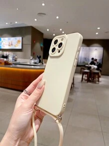 1个可调节天使眼绳材质手机壳，兼容苹果、三星、Infinix、红米、OPPO、vivo、Realme等品牌手机。 - 白色 - 查看 4