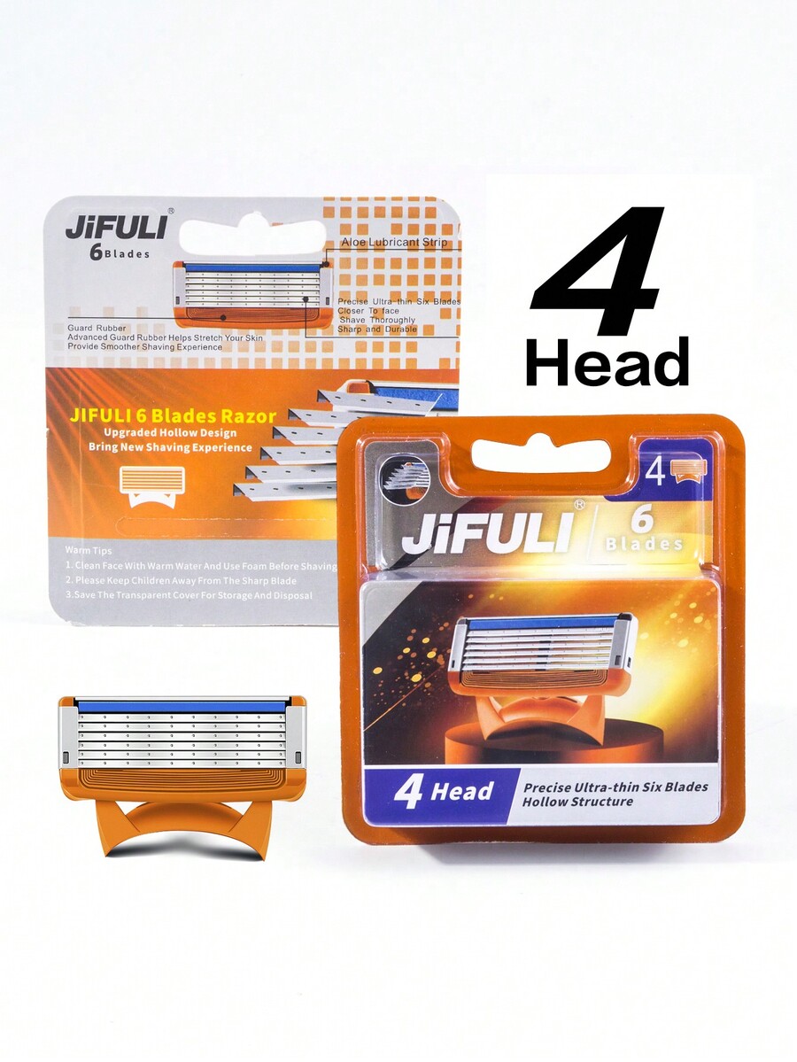 jifuli High Quality Men Safety Razor Blade 6Layer Germany Stainless