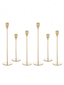 Holiday Birthday Candlestick Metal Ornaments Light Luxury Candle Lamp Home Western Romantic Wedding Candlelight Evening Dining Props Candle Iron Candlestick Candle Cup Living Room Decoration Romantic Warm Ornaments Halloween,Spooky,Autumn,Festival,Holiday ,Winter,Holiday,Festival,Gifts Graduation