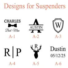 Tirantes personalizados, tirantes para padrinos, regalos personalizados para padrinos, tirantes para hombres a medida, tirantes para padrinos de boda, regalos para el mejor hombre, recuerdos de boda, tirantes personalizados, tirantes a medida, regalos para el Día del Padre, tirantes para el novio, regalos para el esposo - Negro - Ver 8