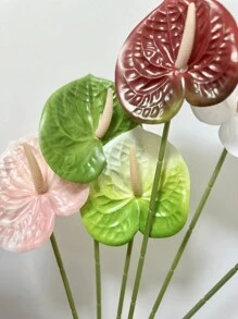 3 件/5 件人造红掌百合花适用于婚礼办公室派对酒店家居桌面装饰、情人节、礼物 - 3pc/5pc - 查看 5