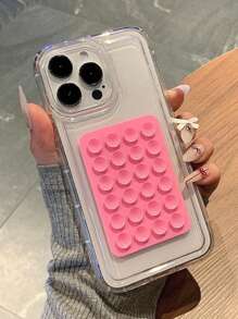 苹果手机支架 3D 吸盘气囊手机壳 适用于 iPhone15 16 16plus 16Promax 15 15plus 15Pro 14Promax 14Pro 14plus 14 13Promax 13Pro 13 12 11 XR 防水防震防摔防刮 - 玫紅色 - 查看 5