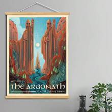 BAEMEFLE Vintage Middle-Earth Travel Poster, Solid Color Pattern, Map Theme, High-Quality Art Print, Suitable For Travelers Home Decor Series - Multicolor - View 35