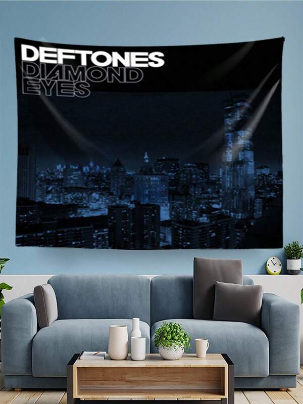 1 pieza Tapiz de banda retro adecuado para amantes de la música Tapiz personalizado con portada de álbum Decoración de tapiz de poliéster para colgar en la pared Adecuado para fiesta de música, coro, estudio, sala de estar, dormitorio, decoración de habitación Tapiz de fondo de tela de pared resistente al desgaste, sin instalación, artículos para la habitación, arte de pared, banderas para la habitación, tapices, tapiz de pared