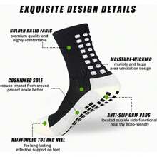 2/5/10/20 Pairs Men Cushion Crew Socks Sport Grip Socks Exercise Athletic Football Basketball Rugby Cycling Running, For Gym, Fall - Multicolor - View 4