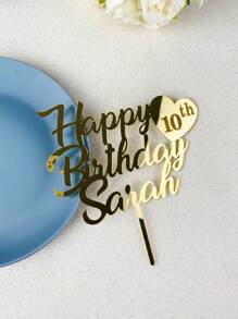 Phụ kiện trang trí bánh sinh nhật cá nhân hóa, khắc tên và tuổi, mạ vàng gương, trang trí tiệc sinh nhật, 1 chiếc, chống thấm nước, trang trí tinh tế, phong cách, thời trang, cổ điển, tùy chỉnh, cá nhân hóa, độc đáo. Quà tặng lý tưởng cho anh ấy, cô ấy, bạn trai, bạn gái, bố, mẹ, gia đình, bạn bè, thú cưng. Thích hợp cho các dịp kỷ niệm, Ngày Valentine, Ngày của Mẹ, sinh nhật, Ngày thiếu nhi, Ngày của Cha, lễ tốt nghiệp, đám cưới, tân gia. Trang trí phòng ăn, phòng khách, phòng ngủ, phòng trà, nhà cửa, Giáng sinh, bộ đồ ăn cưới tùy chỉnh, phong cách mùa thu sang trọng, đa chức năng, trang trí, có thể tái sử dụng, tinh tế, phong cách, phòng trà, nhà cửa, sân vườn, văn phòng, không gian ấm áp, trang trí mùa thu, tình yêu vĩnh cửu. - Nhiều màu - Xem 10