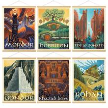 BAEMEFLE Vintage Middle-Earth Travel Poster, Solid Color Pattern, Map Theme, High-Quality Art Print, Suitable For Travelers Home Decor Series - Multicolor - View 4