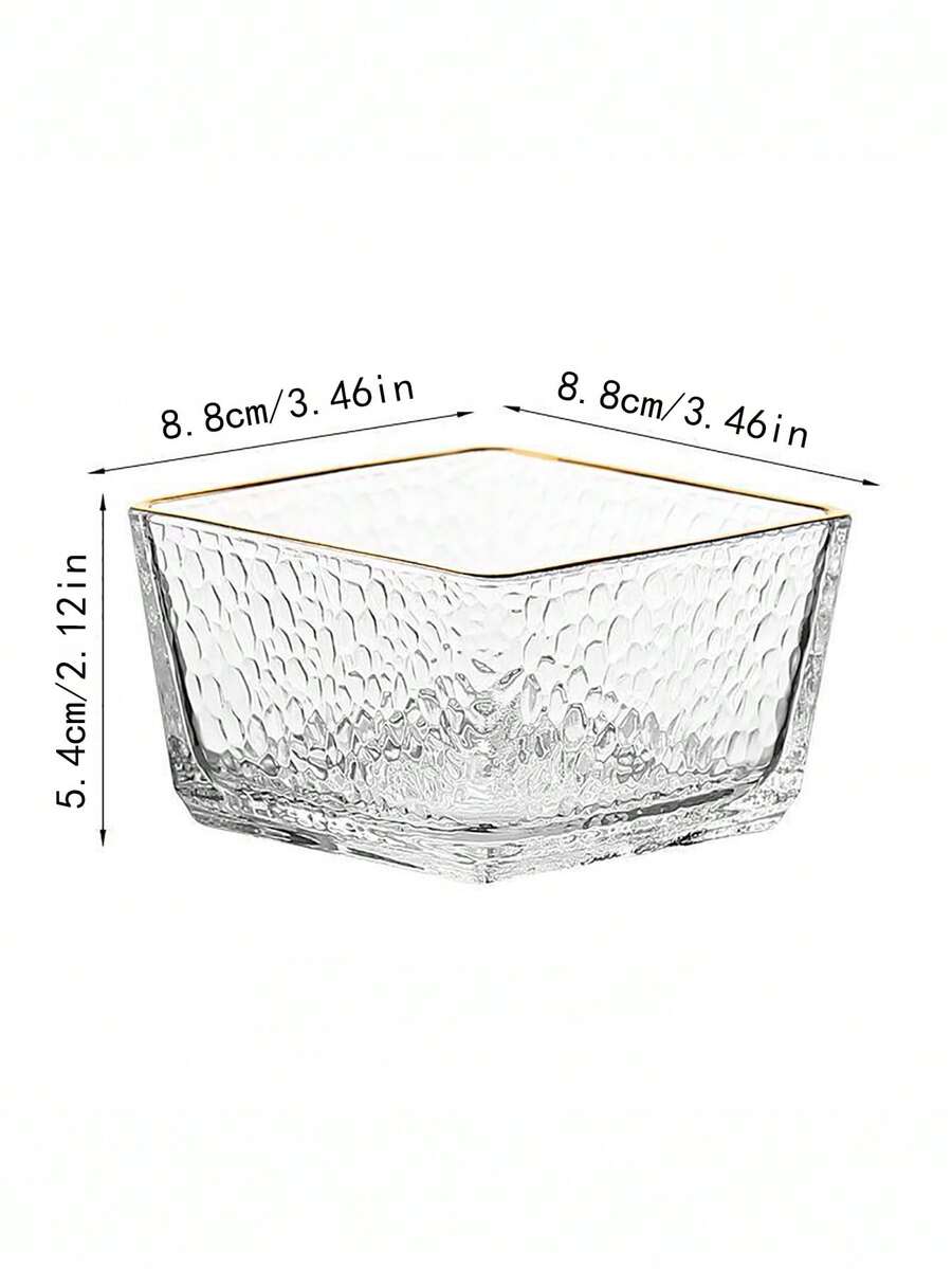 1pc Gold Rimmed Square Glass Snack Tray for Sale Australia New Collection Online SHEIN Australia