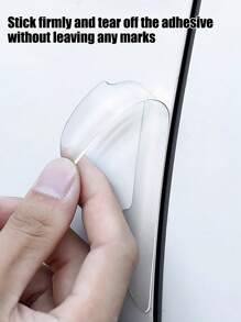 4pcs/Set Car Collision Avoidance Strips, Invisible Car Door Scratch Guards, Automotive Sealing Strips - Clear - View 11