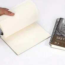 5.83x9 英寸素描本，顶级螺旋装订素描本，1 包 100 张（68 磅/100gsm），无酸艺术素描本艺术绘画书写纸，适合初学者艺术家 - 白色 - 查看 3