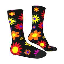 1 Bộ Hippie Hoa Power Họa Tiết Tất Dành Cho Nam Hip Hop Bông Tai Kẹp Happy Chất Lượng Hoa Văn In Hình Bé Trai Thủy Thủ Đoàn Tất Thường Ngày quà Tặng - Nhiều màu - Xem 8