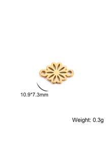 5 piezas/set Colgante minimalista y lindo de margarita hueca de acero inoxidable, manualidades DIY para pulsera, collar, pendientes