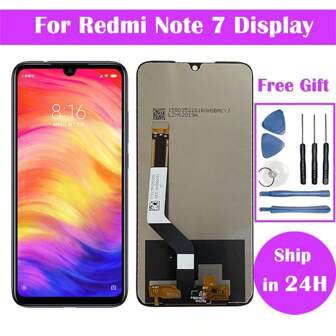 Écran LCD et vitre tactile de remplacement compatible avec Redmi Note 7, 8, 8 Pro, 9, 9 Pro. Modèles compatibles : M1901F7H, M1901F7G pour Redmi Note 7 Pro