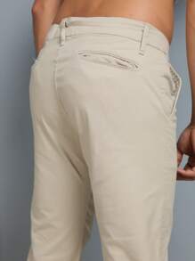 Men Pants - 杏色 - 查看 3