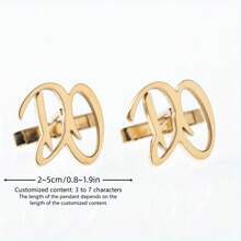 1 Khuy măng sét tên tùy chỉnh, Phong cách ngắn gọn, Phụ kiện đám cưới được cá nhân hóa Quà tặng chú rể & phù rể, Quà tặng độc đáo có thể tùy chỉnh, Quà tặng cặp đôi, Quà tặng gia đình - Nhiều màu - Xem 9