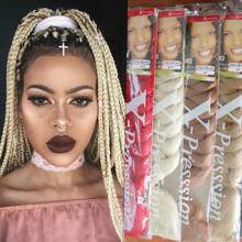Xpression Synthetic Crochet Hair Jumbo Braid Hair Kanekalon Big Braid Expression Hair Braid Synthetic Braided Hair Extension Women