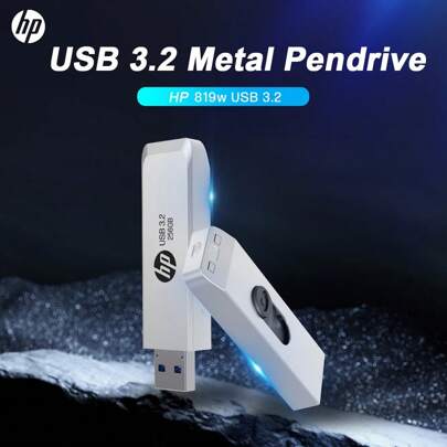  Unidad flash USB3.2 de metal original HP de 32GB, 64GB, 128GB, 256GB, alta velocidad de 70MB/s, a prueba de polvo y agua, disco duro portátil para laptop y computadora de escritorio