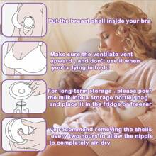 Milk Collector For Breastfeeding 2 Packs Breast Milk Catcher Silicone Breast Pad Nursing Cup Milk Saver For Nursing Moms Protect Sore Nipples Prevent Leaks - Multicolor - View 8