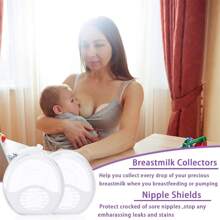 Milk Collector For Breastfeeding 2 Packs Breast Milk Catcher Silicone Breast Pad Nursing Cup Milk Saver For Nursing Moms Protect Sore Nipples Prevent Leaks - Multicolor - View 6