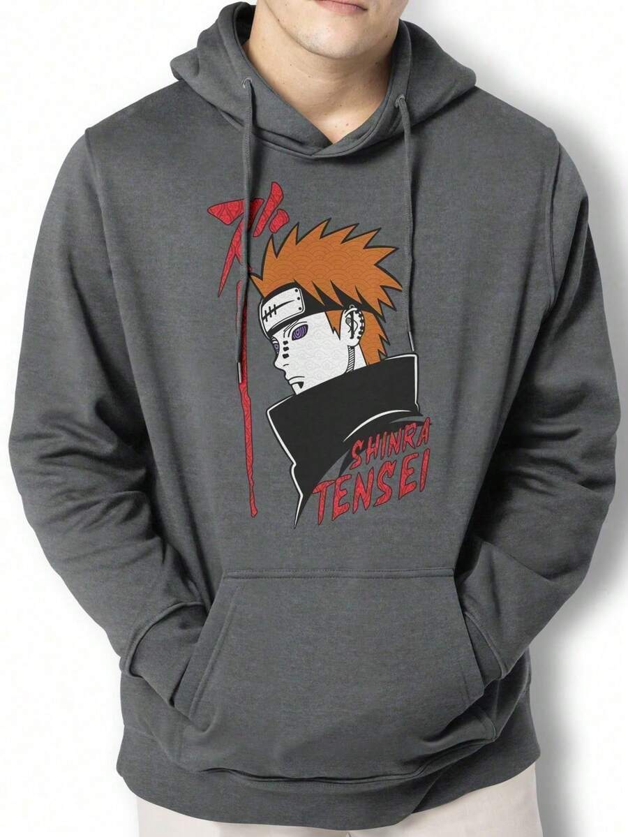 Sweatshirt Pain Shinra Tensei Kangaroo Blouse BPJ2 - Dark Grey - View 1