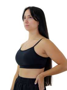 KIT 2 Women's Spaghetti Strap Top Gym Open Back Naked Gym - Redwood - View 4