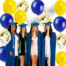 Graduation Party Decorations 2024 Blue And Yellow Balloons/Michigan Balloons Navy Blue Yellow Party Decorations/Navy Blue Yellow Birthday Decorations 20Pcs For Navy Blue Yellow Graduation Decorations - Trending, Best Seller, New Arrival, Party Supplies, Elegant Decor, Party Decoration, Wedding & Birthday - Yellow - View 3