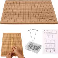 Rope Weaving Fixing Tool - Cork Board 8 * 8inch (One Instruction Manual For Rope Weaving Is Provided) Rope Weaving Square Soft Cushion Board, Cork Board