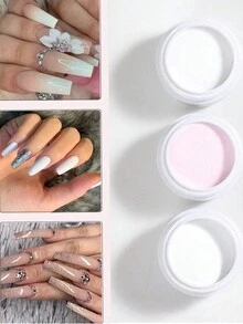 水晶透明丙烯酸指甲粉 - 不含酒精，非常适合延长和雕刻，浸粉指甲艺术 - 彩色 - 查看 5