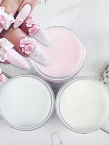 水晶透明丙烯酸指甲粉 - 不含酒精，非常适合延长和雕刻，浸粉指甲艺术 - 彩色 - 查看 2