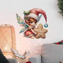 Self-Adhesive Fairy, Inspirational English Text, Cartoon Fairy Decoration Removable PVC Wall Sticker For Living Room, Entrance, Bedroom, Kids Room - Multicolor - View 13