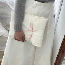1 件白色芭蕾舞者风格加垫 IPad/平板电脑保护套，抽绳封口适合 11 英寸、13 英寸、13.3 英寸、14 英寸笔记本电脑，适合送给朋友的多功能礼物，返校教室笔记本电脑保护套电脑包旅行笔记本电脑保护套笔记本电脑包笔记本电脑包女士教师平板电脑包公文包大学电脑包宿舍 - 白色 - 查看 7