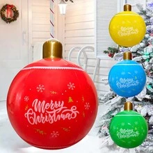 Bola inflable de PVC, decoración navideña para el hogar, adornos para árbol de Navidad, regalos de Navidad, decoración del hogar para Año Nuevo, Navidad