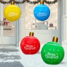 Bola inflable de PVC, decoración navideña para el hogar, adornos para árbol de Navidad, regalos de Navidad, decoración del hogar para Año Nuevo, Navidad
