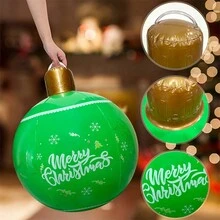 Bola inflable de PVC, decoración navideña para el hogar, adornos para árbol de Navidad, regalos de Navidad, decoración del hogar para Año Nuevo, Navidad