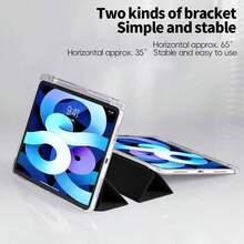 Compatible With  IPad Case Air 1 2 3 4 5 Pro 11 6th 7th 8th 9th Gen Case Cover With Pencil Holder Folding Stand Acrylic Transparent - Black - View 11
