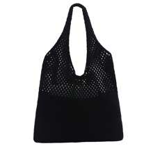 Beach Tote Bag Crochet Bags For Women - Summer Knit Bags - Light Brown - View 3