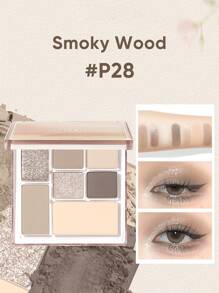 JUDYDOLL 7 Shades Eyeshadow Palette, "Coral Flower" Clay Earth Tone Eyeshadow, Blush, Highlighter & Contour All-In-One Face Makeup Palette, Unique Gift For Friends, Girlfriend, Wedding Essentials, Wedding Guest, Bachelorette Party, Natural Commute Makeup, Sweet Makeup, Blood Color Makeup, Date Makeup - 彩色 - 查看 2