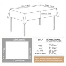 1 件亚麻桌布，高精度刺绣秋收叶矩形桌布，简约餐桌布，防尘盖巾，适用于农舍、家居、节日、派对、野餐、露营装饰 - 蔓果黃 - 查看 4