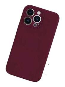 Kelly Silicone Cases With Velvet Inside Compatible With Iphone 12 Pro Max Camera Closed - 紅木色 - 查看 1