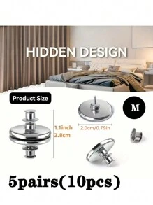 1/3/5/10 pares de sujetadores magnéticos para cortinas de tamaño mediano, anillos magnéticos resistentes para cortinas para reducción de ruido, fácil instalación sin herramientas