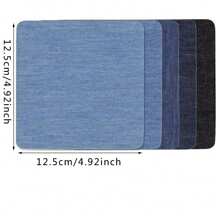 5 piezas Parches de hierro sobre para jeans, parches de tela multicolor, parches de denim para ropa, parches interiores para pantalones, parches de reparación de ropa