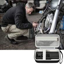 Case Compatible With Tire Inflator Portable Air Compressor 120 PSI, Carrying Storage Travel Holder Organizer For Auto Air Pump For Car Tires And Power Kit (Box Only)