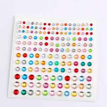 1pc, Silvery Punk Studs For Ears, Nose, Eye, Multipurpose CosmeticAdhesive Patch For Girls, Fashion Body JJewelry Decor, ReusableAccessory For Makeup And Parties - Silver - View 6