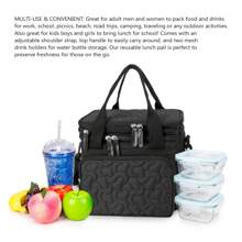 Large Capacity Insulated Tote Bag, Waterproof Outdoor Lunch Box, Dual Layer Picnic Refrigerator Bag Lunch Bag Lunchbox Lunch Bag Women School Teacher Camping Back To School Cooler Bag Classroom Bento Kitchen Insulated Lunch Bag TravelWomanLunch Box Bag For Women LadiesSchool Supplies Stuff Accessories