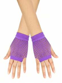 8-16Y Teenage Girls' Western Style Hollow Mesh Gloves - Multicolor - View 21