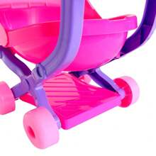 Pink Doll Stroller Children's Toy Girl - 玫紅色 - 查看 6