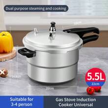 Wanbao High-Pressure Cooker, Home Use, Gas And Induction Cooker Universal, Commercial Explosion-Proof Mini Cooker With Color Option Seafood Boil - Silver - View 17