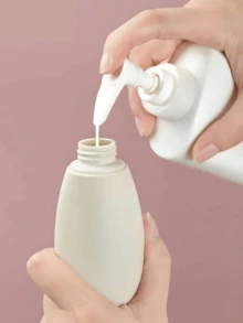 3 件装旅行便携式可再填充瓶，紧凑型化妆品、洗发水和乳液分配器套装，非常适合假期 - 彩色 - 查看 4