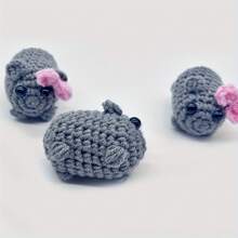 1pc Cute Sad Hamster, Mini Pig, Colorful Turtle Expression Keychain, Crochet Plush Sad Hamster Expression Keychain With Bow, Kawaii Girl Hamster Handmade Gift Decor, Student Back To School Gift Halloween Car Accessories Bag Charm