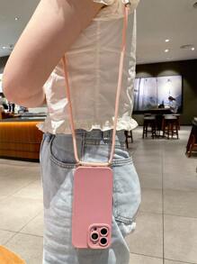 Dây đeo điện thoại 1 cái có thể điều chỉnh, chất liệu macrame kiểu mắt thiên thần, tương thích với Apple/ Galaxy/ Infinix/ Redmi/ OPPO/ VIVO/ Realme, phiên bản quốc tế, không phải phiên bản nội địa. - Hồng - Xem 2